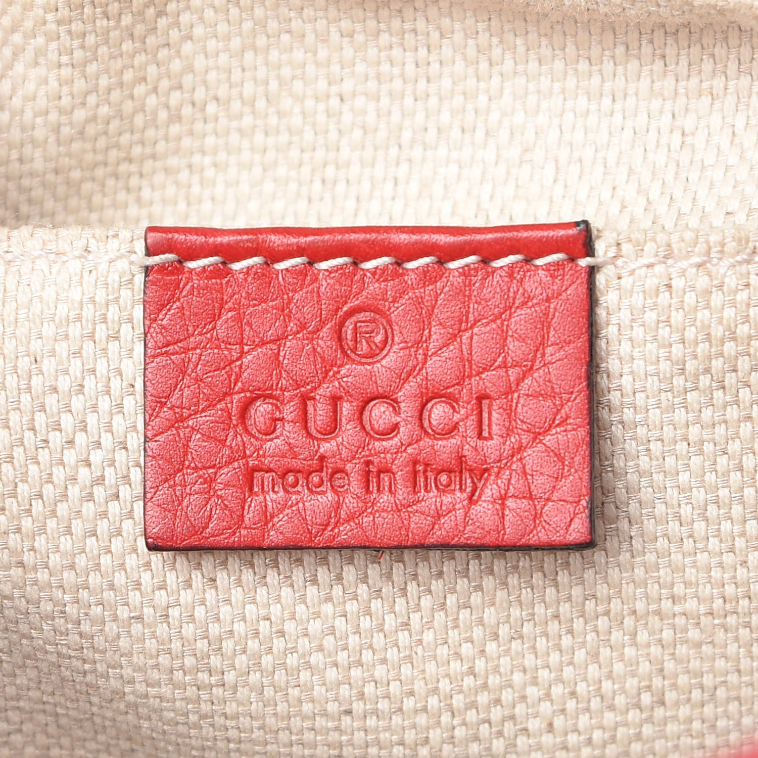 Gucci Pebbled Calfskin Small Soho Disco Bag Tabasco Red 6 of 17