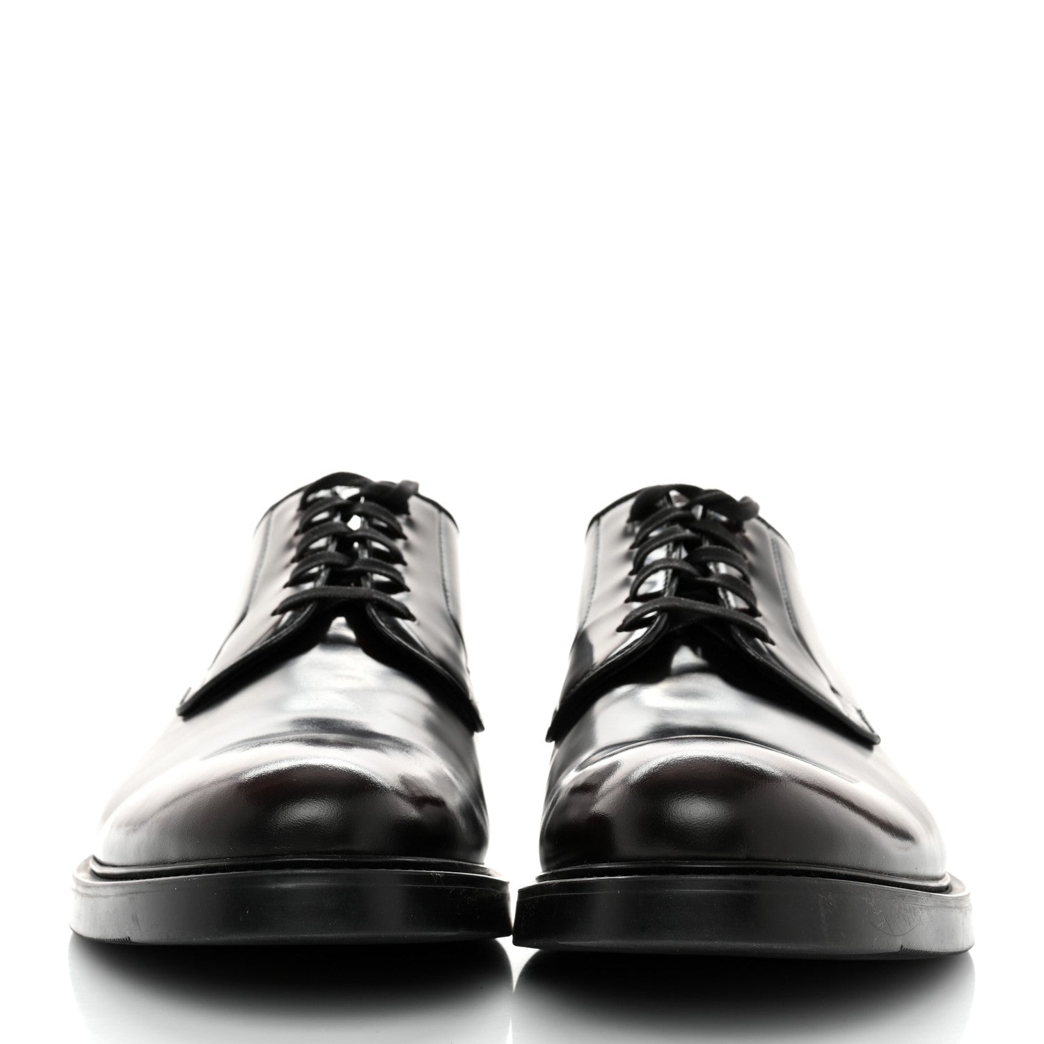 Prada Spazzolato Lace Up Oxfords 10 Bruciato Fume 2 of 9