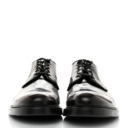 Prada Spazzolato Lace Up Oxfords 10 Bruciato Fume 2 of 9