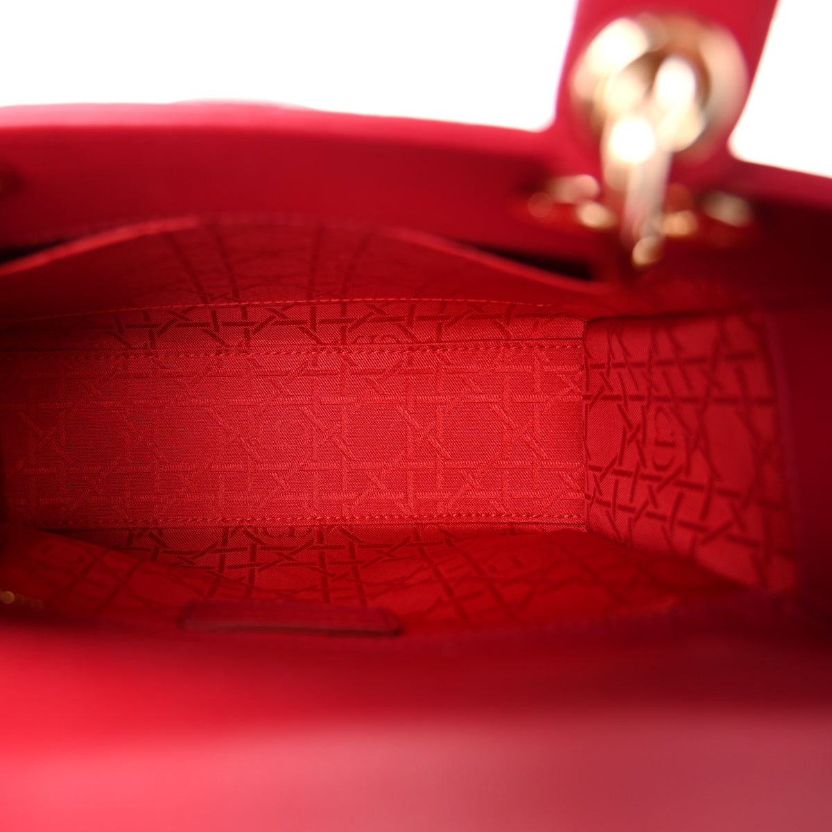 Christian Dior Lambskin Cannage Small My ABCDior Lady Dior Red 5 of 10