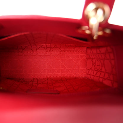 Christian Dior Lambskin Cannage Small My ABCDior Lady Dior Red 5 of 10