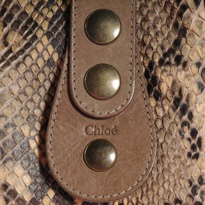 Chloe Python Silverado Tote Beige 7 of 7