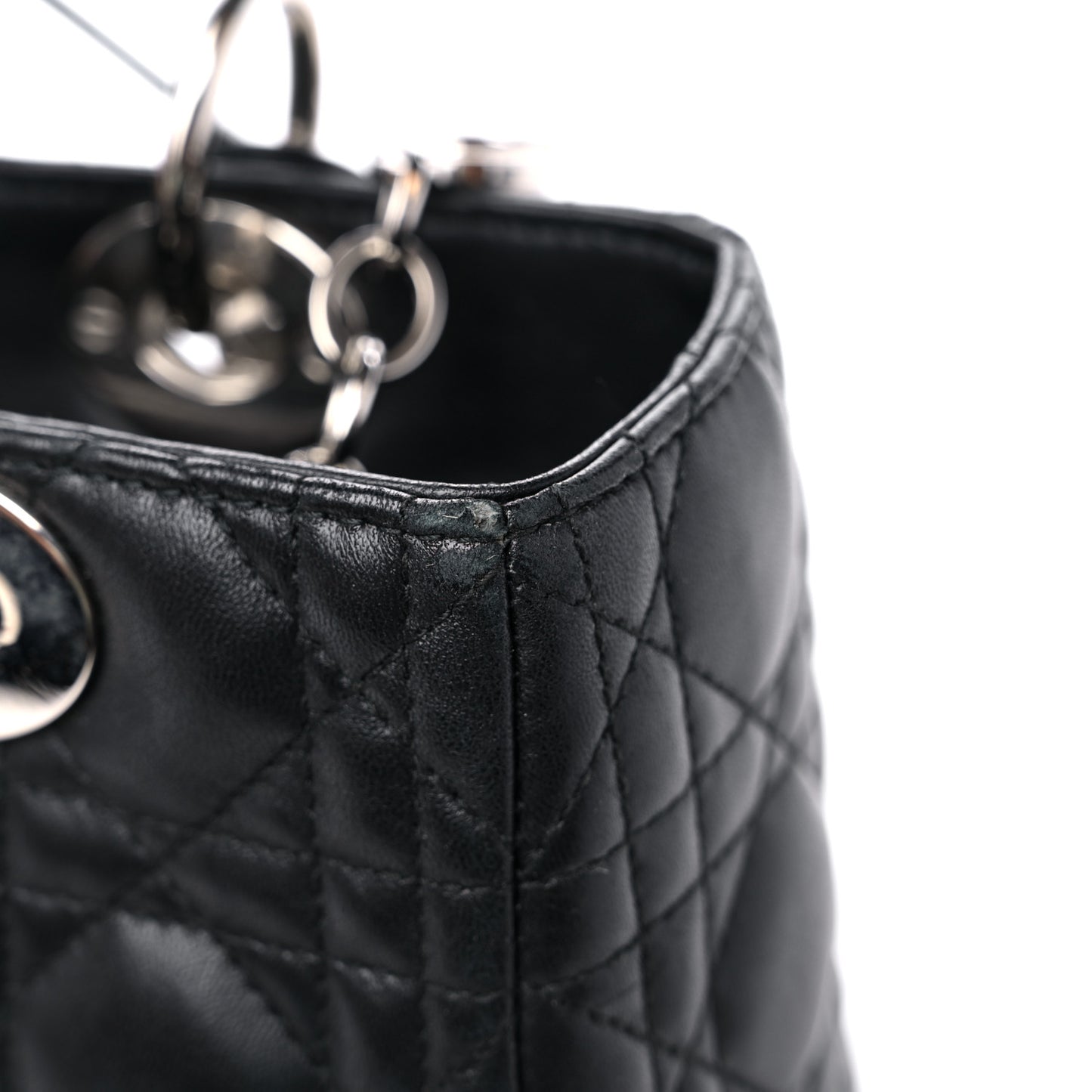 Lambskin Cannage Medium Lady Dior Black