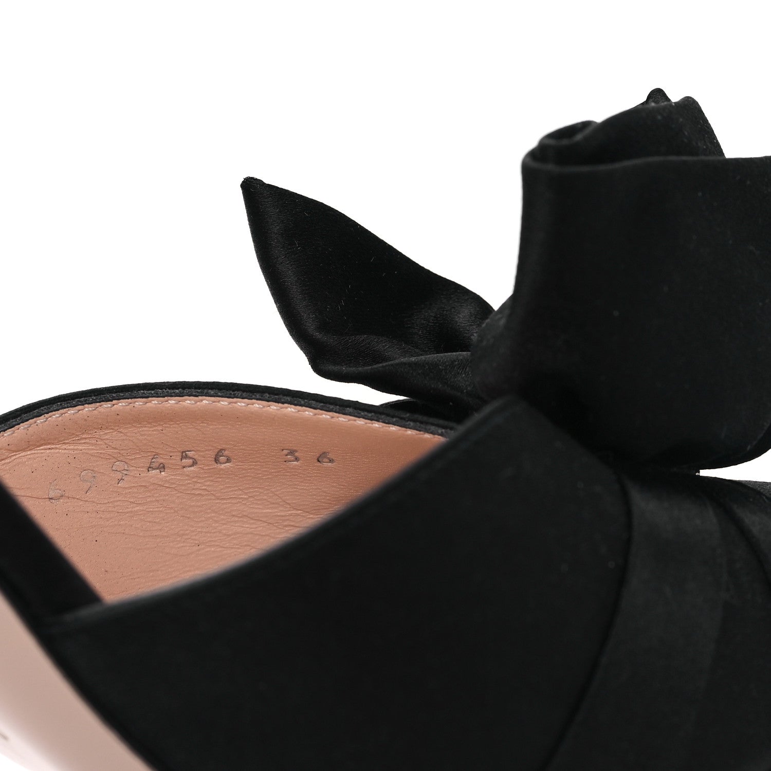 Gucci Satin Embellished Shawana High Heel Slide Sandals 36 Black 8 of 8