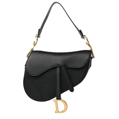 Christian Dior Grained Calfskin Saddle Bag Black 1 of 11