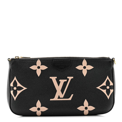 Louis Vuitton LOUIS VUITTON Empreinte Monogram Giant Multi Pochette Accessories Large Pochette Black Beige 1 of 9