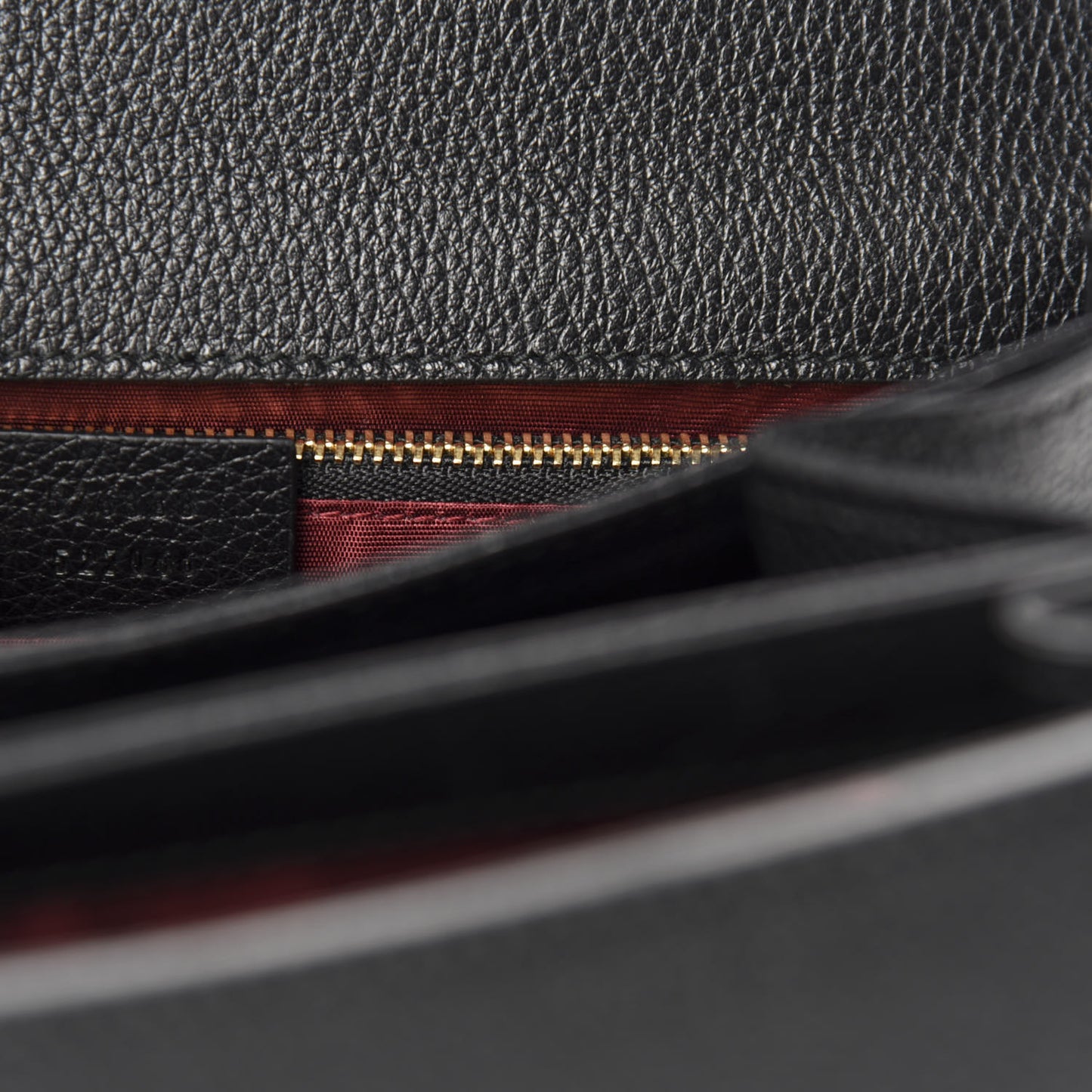 Grainy Calfskin Small Zumi Shoulder Bag Black