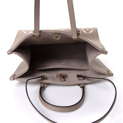 Louis Vuitton Empreinte Monogram Giant Onthego MM Tourterelle Creme 5 of 9