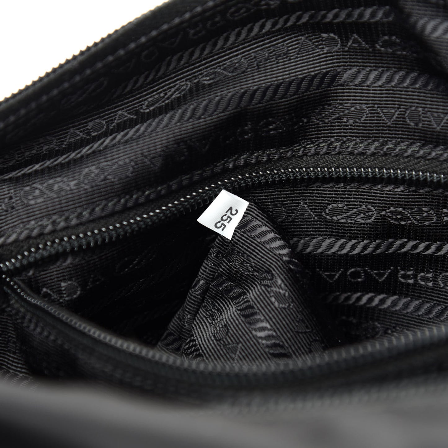 Tessuto Nylon Saffiano Messenger Bag Black