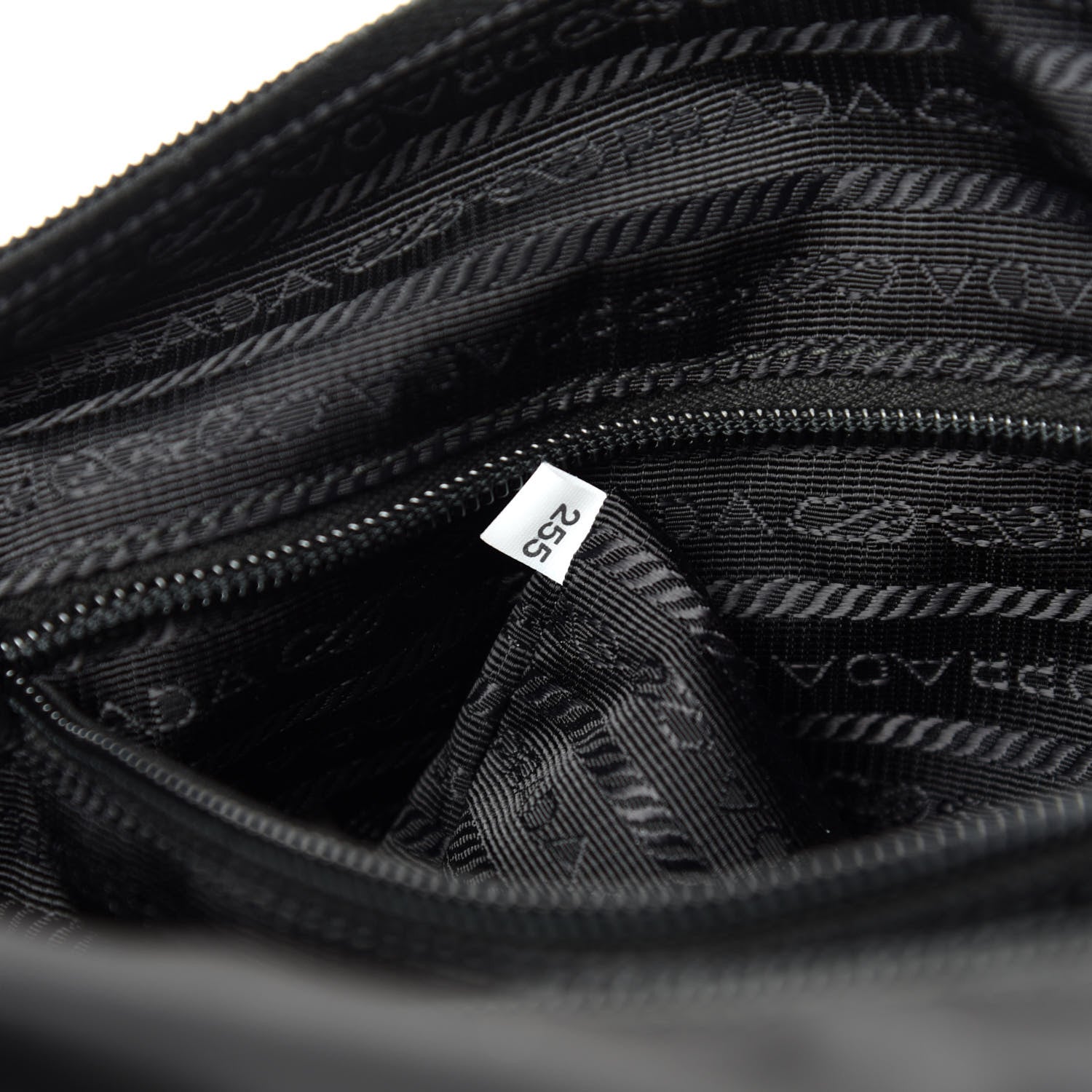 Prada Tessuto Nylon Saffiano Messenger Bag Black 9 of 10