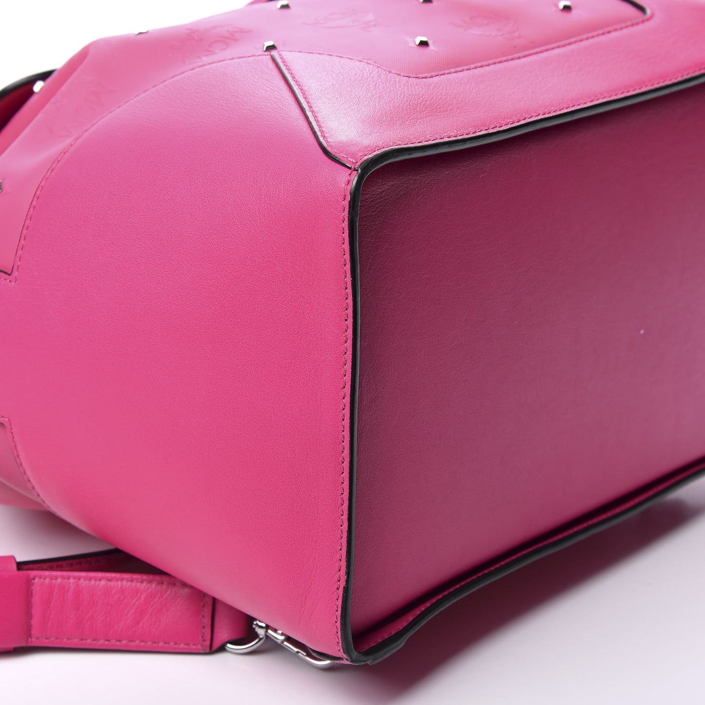 Coated Canvas Monogram Studded Claudia Backpack Pink
