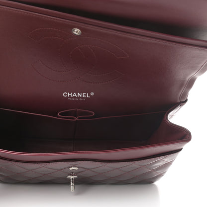 Chanel Striated Patent Quilted Jumbo Double Flap Burgundy 5 of 9