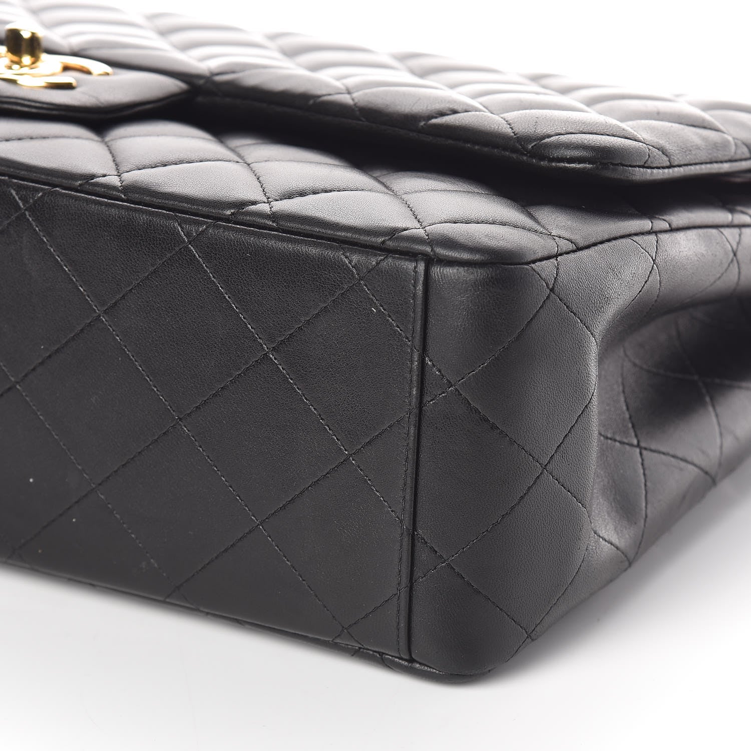 Chanel Lambskin Quilted Maxi Double Flap Black 10 of 10