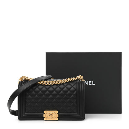 Chanel Calfskin Quilted Medium Boy Flap Black 11 of 11