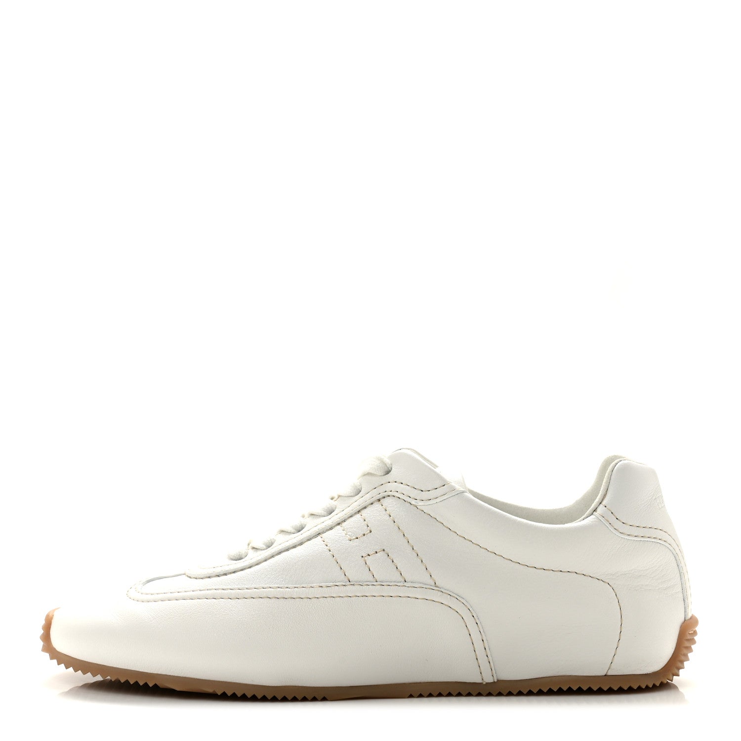 Hermes Supple Calfskin Master Sneakers 37 Beige Glaise 1 of 11