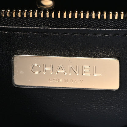 Chanel Patent Calfskin Quilted Mini 31 Shopping Bag Burgundy Black 6 of 11