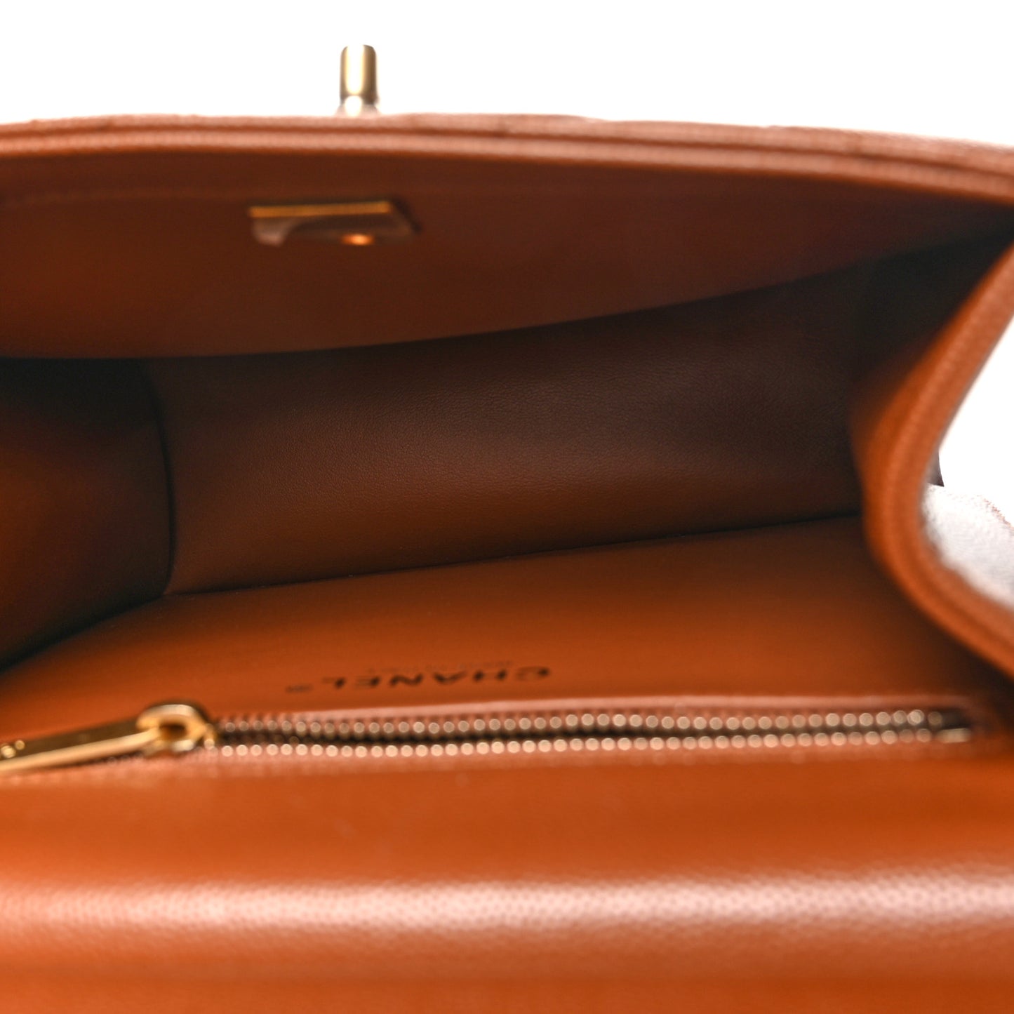 Caviar Quilted Multi Chain Backpack Light Brown