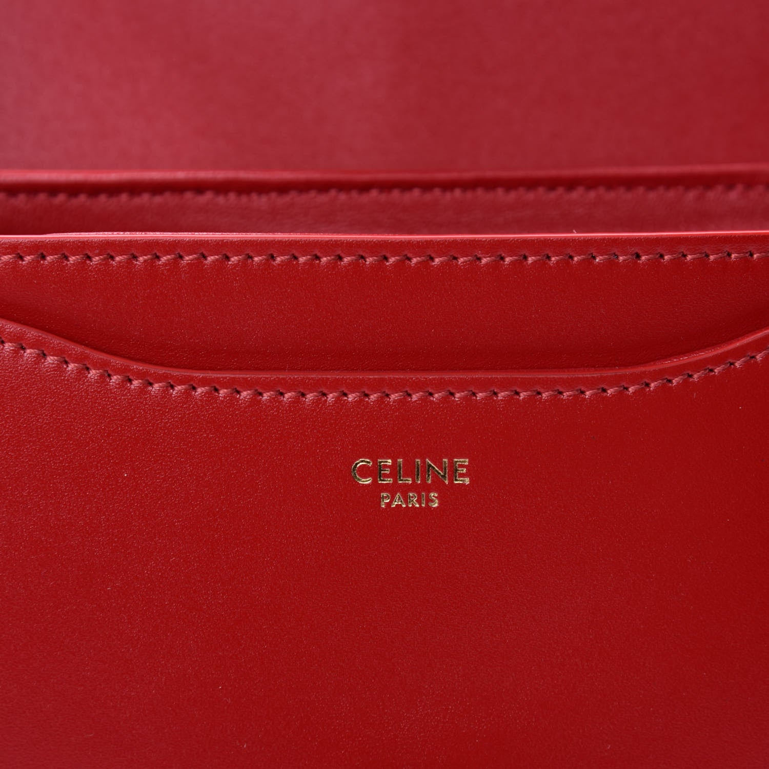 Celine Satinated Calfskin Besace Small 16 Red 9 of 11