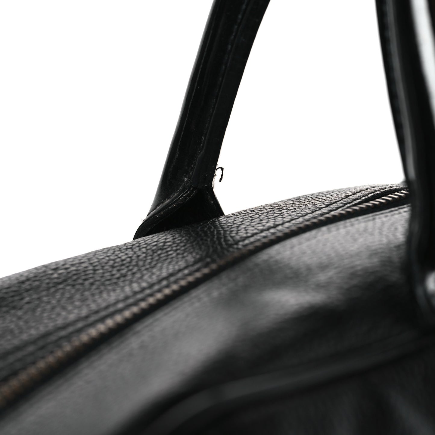 Caviar Patent Quilted Large Bowler Black