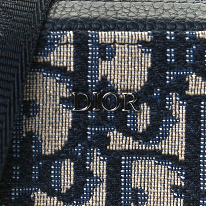 Christian Dior Oblique Vertical Messenger Pouch Blue 7 of 8