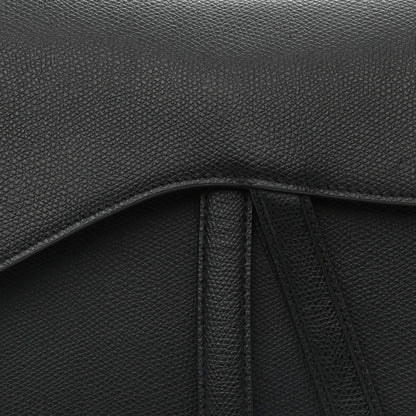 Christian Dior Grained Calfskin Saddle Bag Black 8 of 10