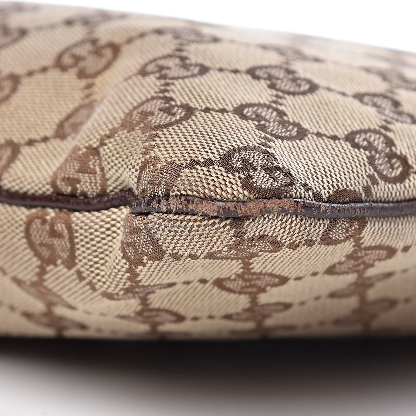 GG Supreme Monogram Medium Flat Messenger Bag Dark Brown