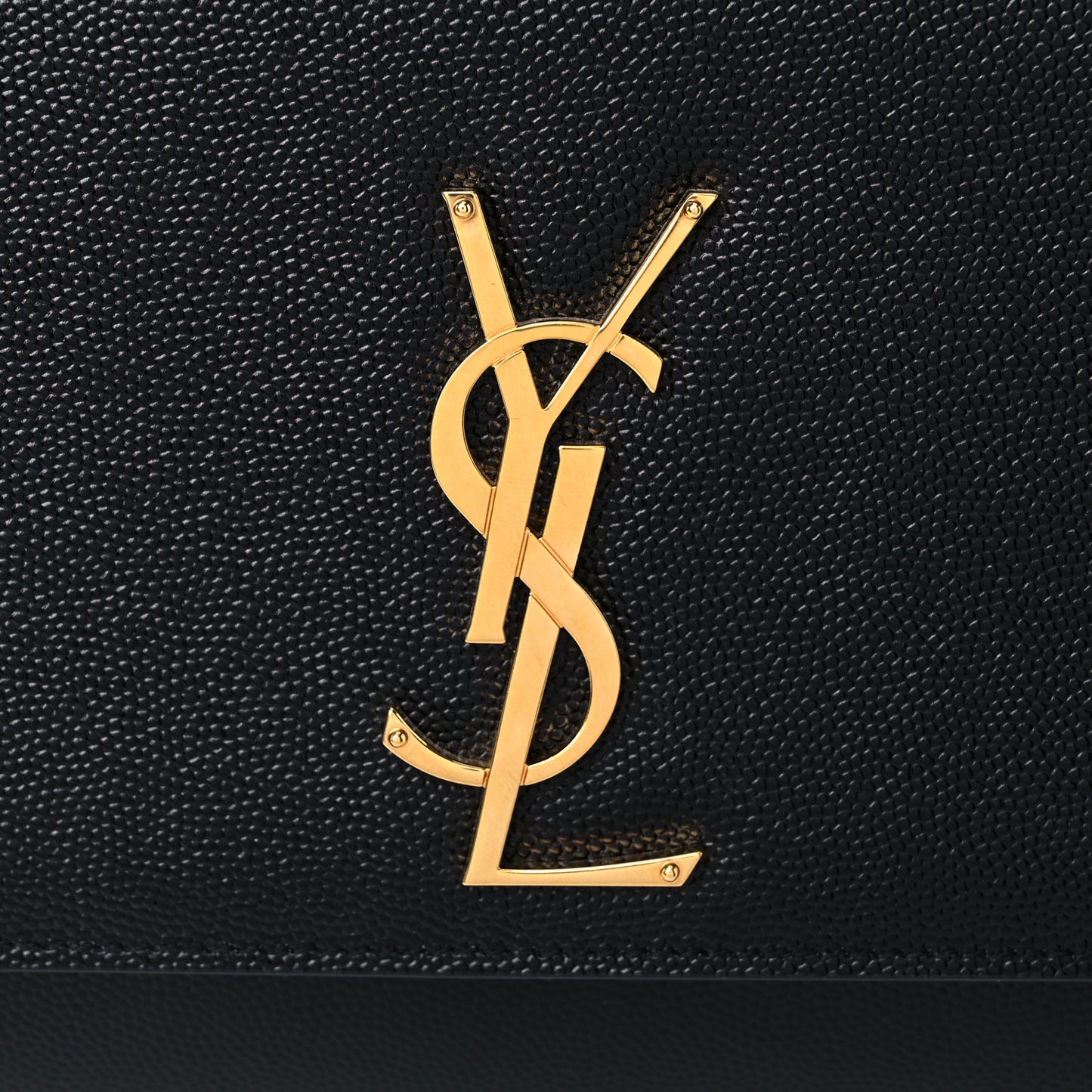Grain De Poudre Medium Classic Monogram Kate Satchel Black