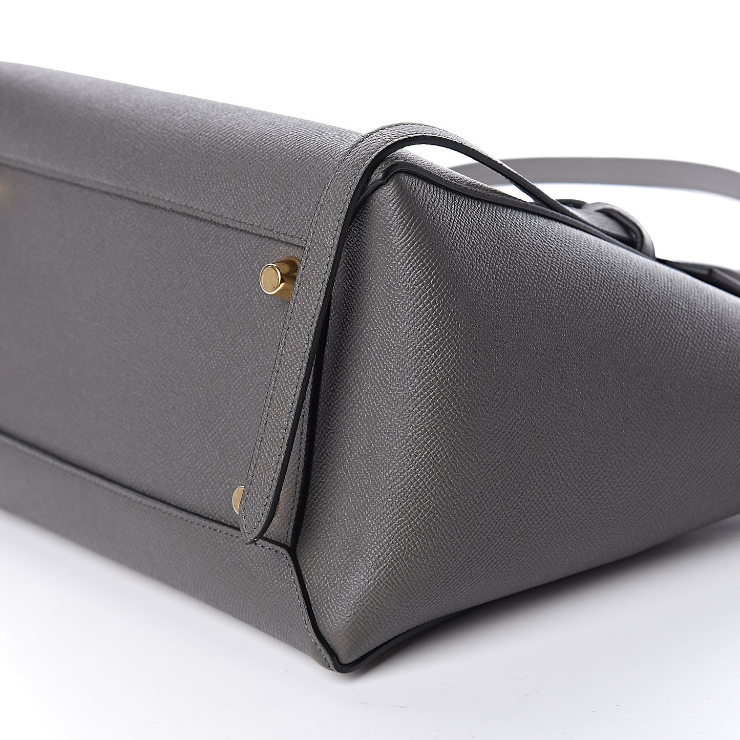 Grained Calfskin Mini Belt Bag Grey