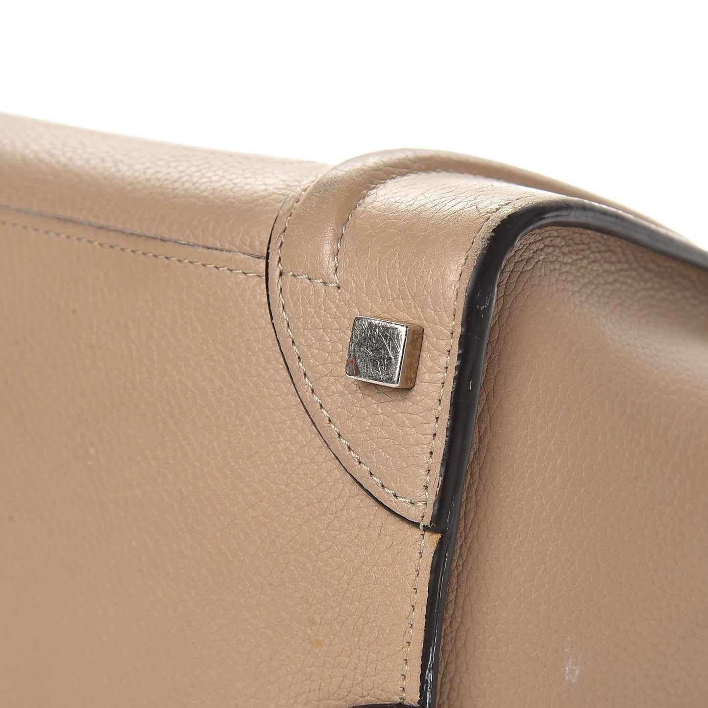 Drummed Calfskin Micro Luggage Dune