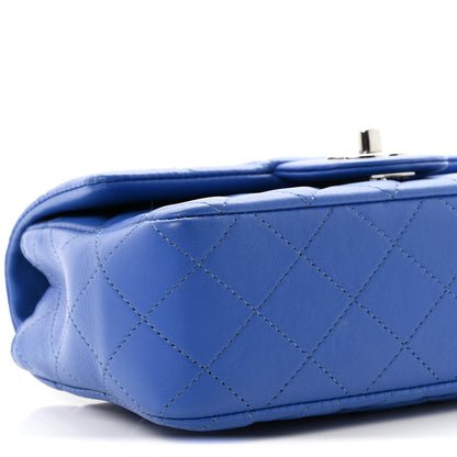 Chanel Lambskin Quilted Mini Rectangular Flap Blue 9 of 10