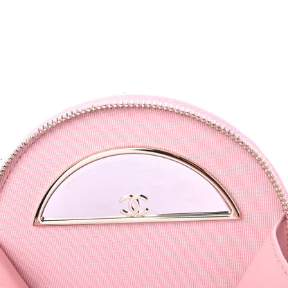 Chanel Caviar Quilted Round Handle With Care Vanity With Chain Pink 7 of 11