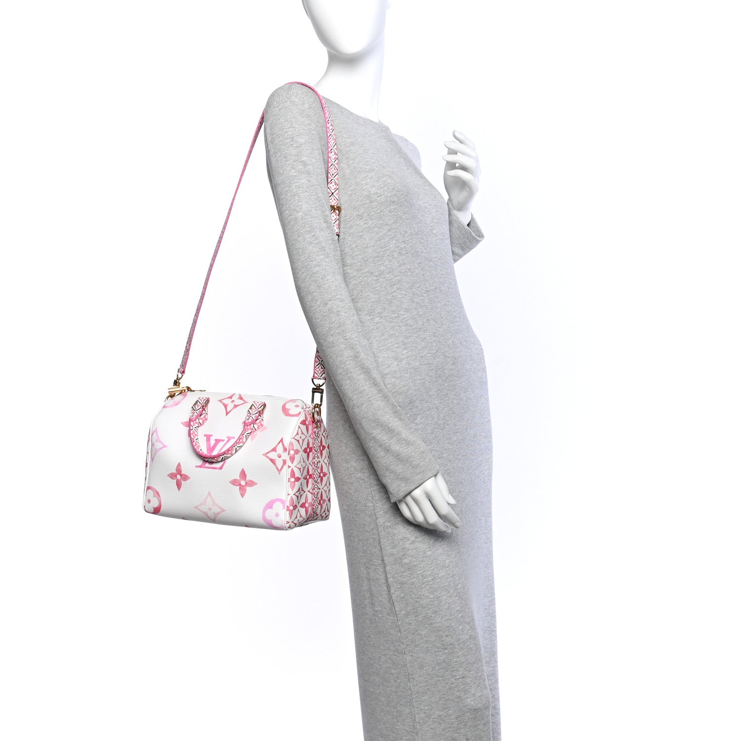 Louis Vuitton Monogram Giant By The Pool 2.0 Speedy Bandouliere 25 Rose 2 of 9