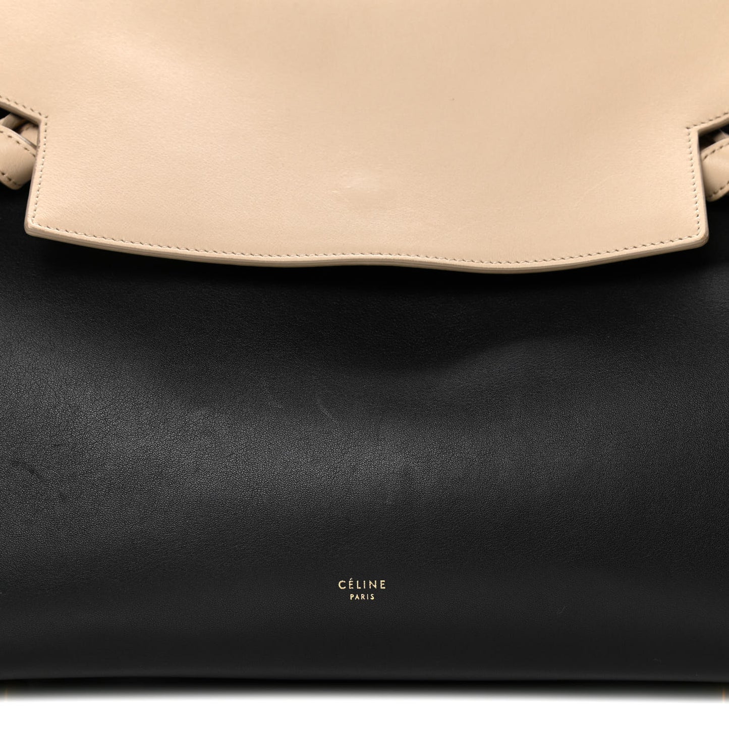 Smooth Calfskin Small Bi-Color Belt Bag Black Cream