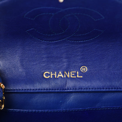 Chanel Lambskin Quilted Small Single Flap Blue 8 of 12