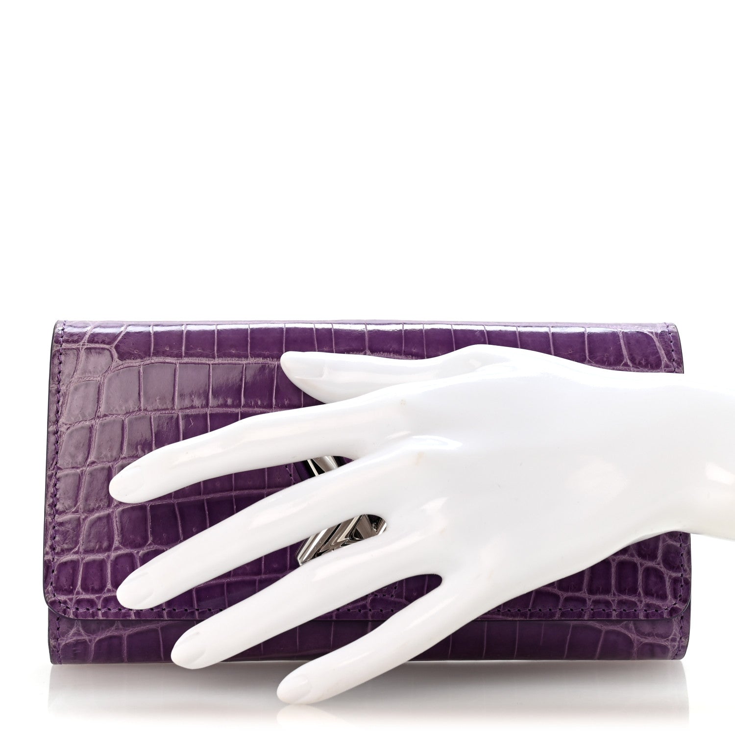 Louis Vuitton Crocodile Twist Wallet Purple 2 of 11