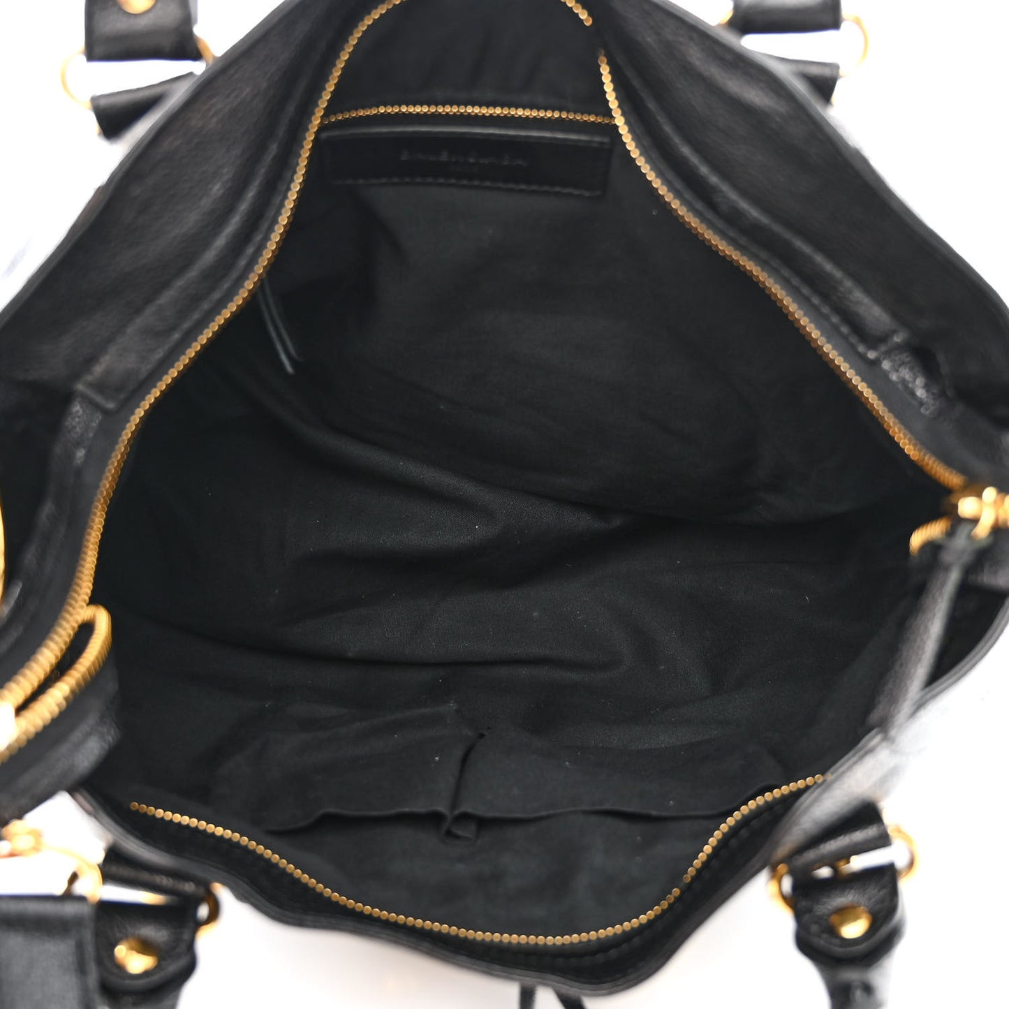 Chevre Gold Metallic Edge Hardware Velo Black