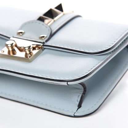 Valentino Garavani Vitello Mini Glam Lock Rockstud Flap Sky Sorbet 9 of 11
