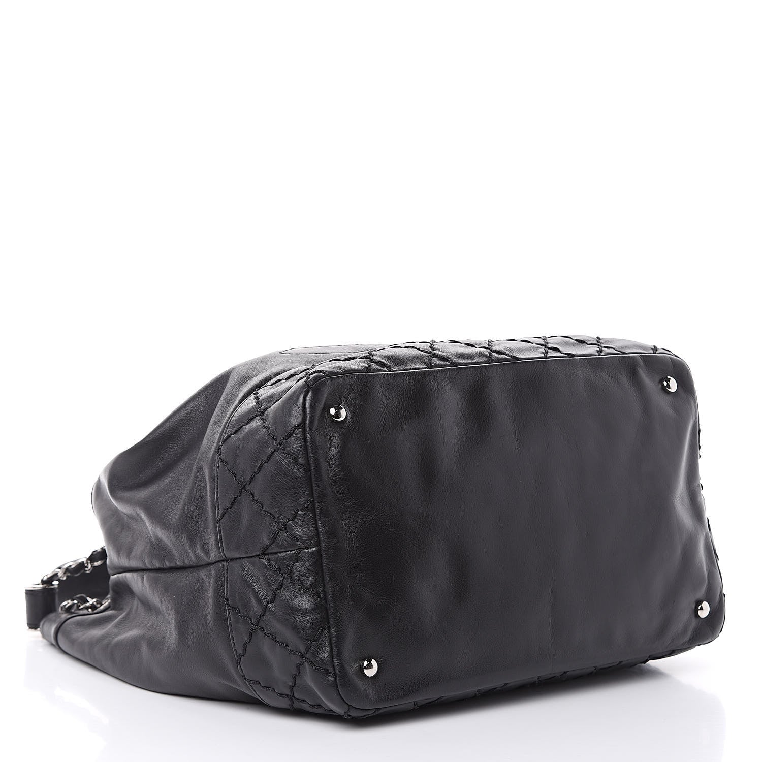 Chanel Calfskin Drawstring CC Bucket Bag Black 4 of 12