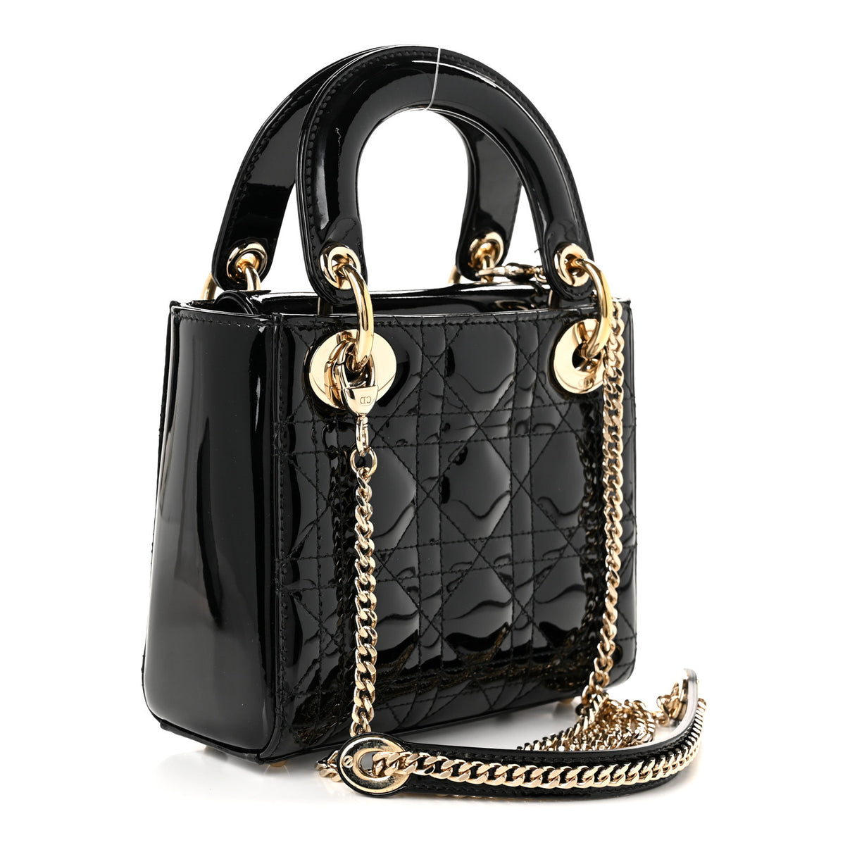 Christian Dior Patent Cannage Mini Lady Dior Black 3 of 10