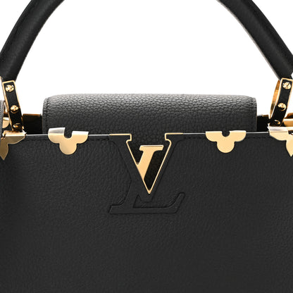 Louis Vuitton Taurillon Embellished Flower Crown Capucines MM Black 7 of 9