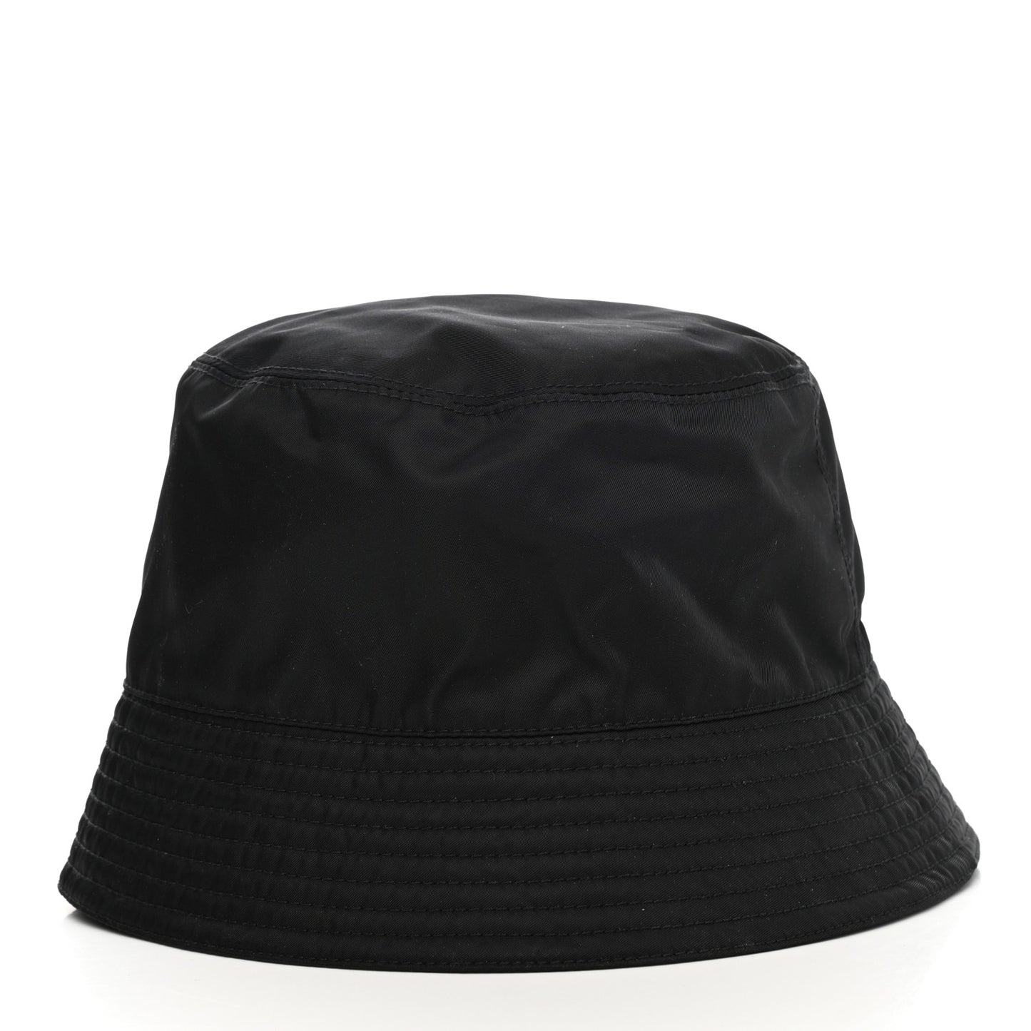 Re-Nylon Metal Triangle Logo Mens Bucket Hat M Black