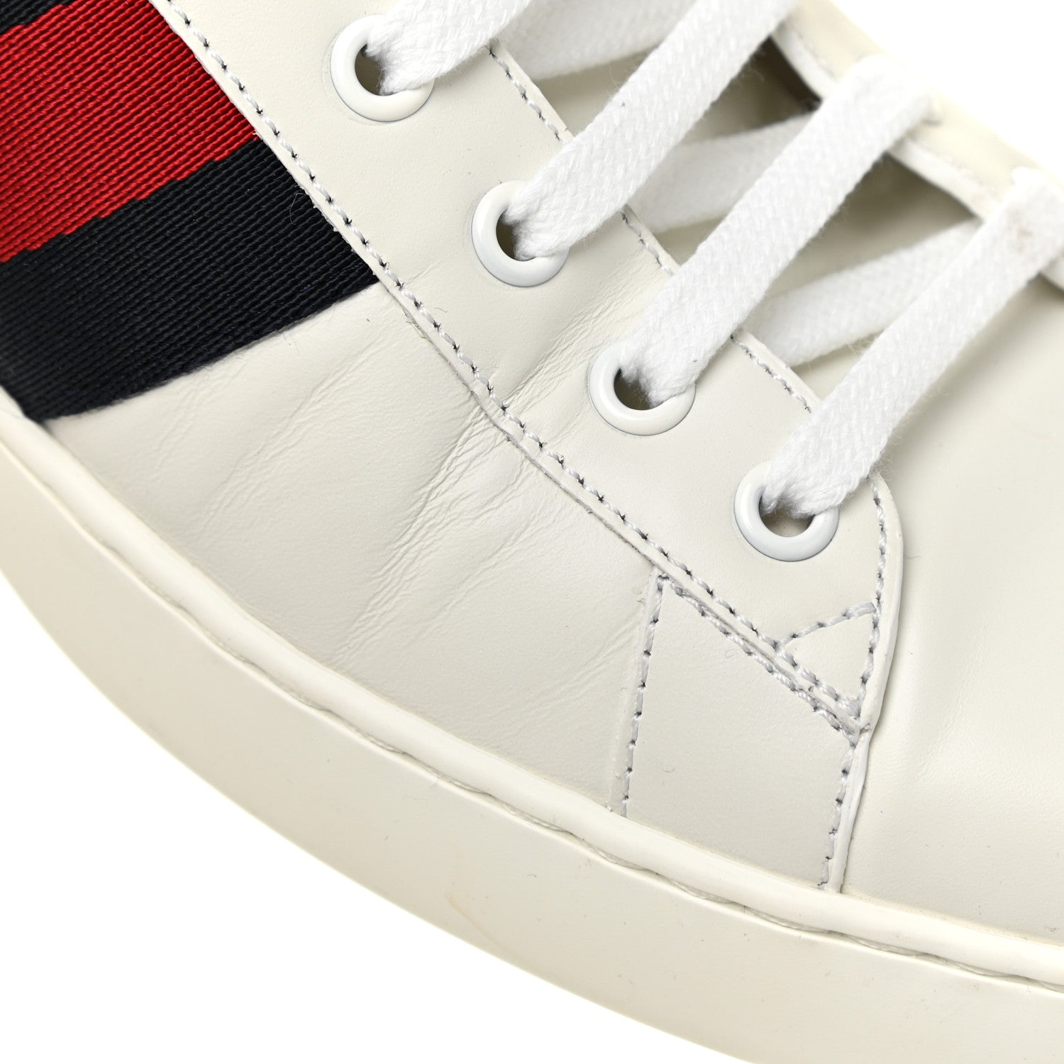 Gucci Miro Soft Calfskin Ayers Web Mens Ace Sneakers 11.5 White Blue 14 of 15