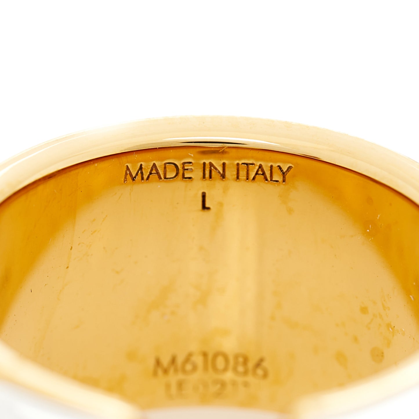Brass Essential V Ring L Gold Silver