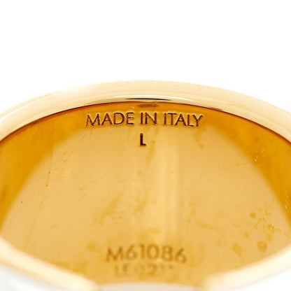 Louis Vuitton Brass Essential V Ring L Gold Silver 5 of 5