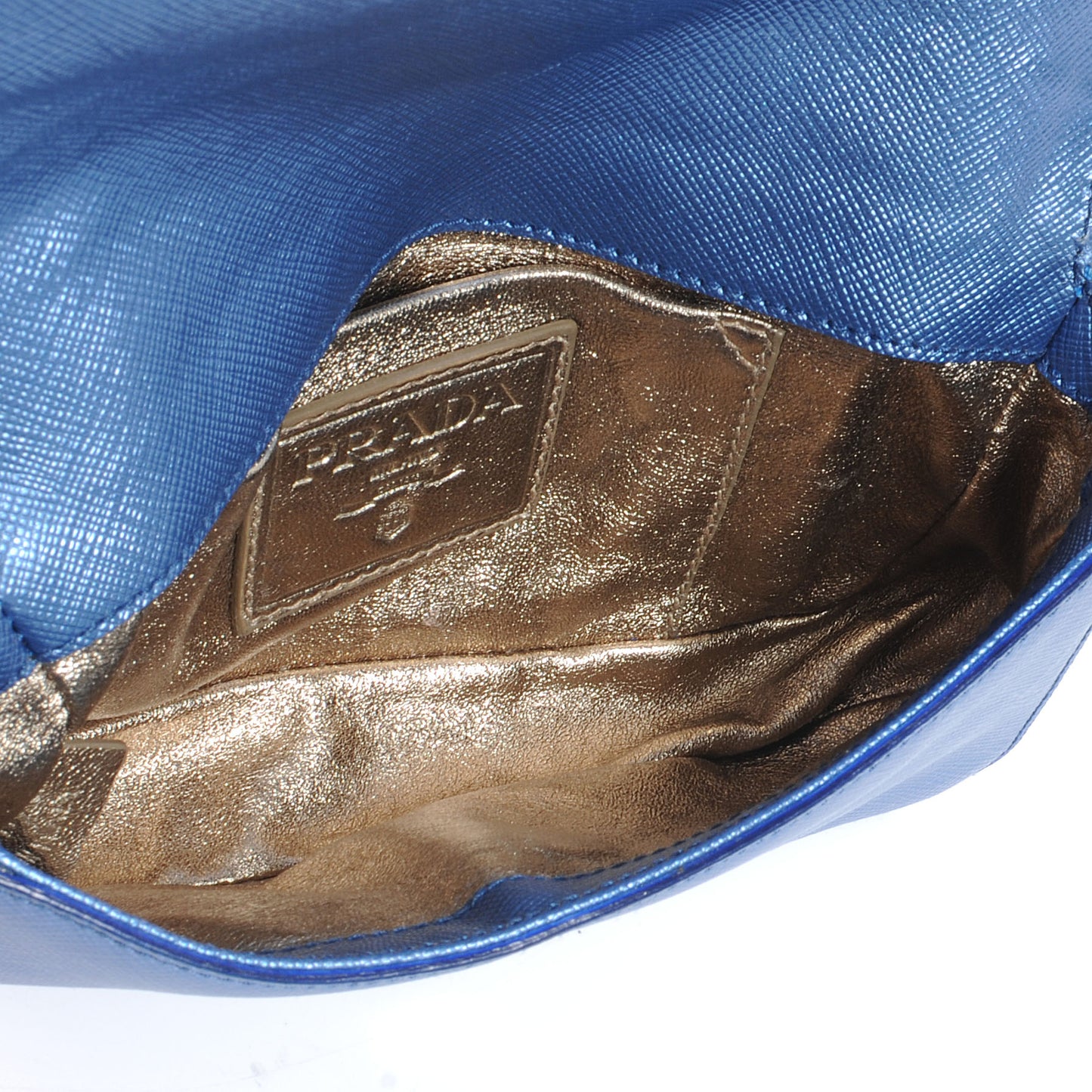 Saffiano Mordore Box Clutch Denim