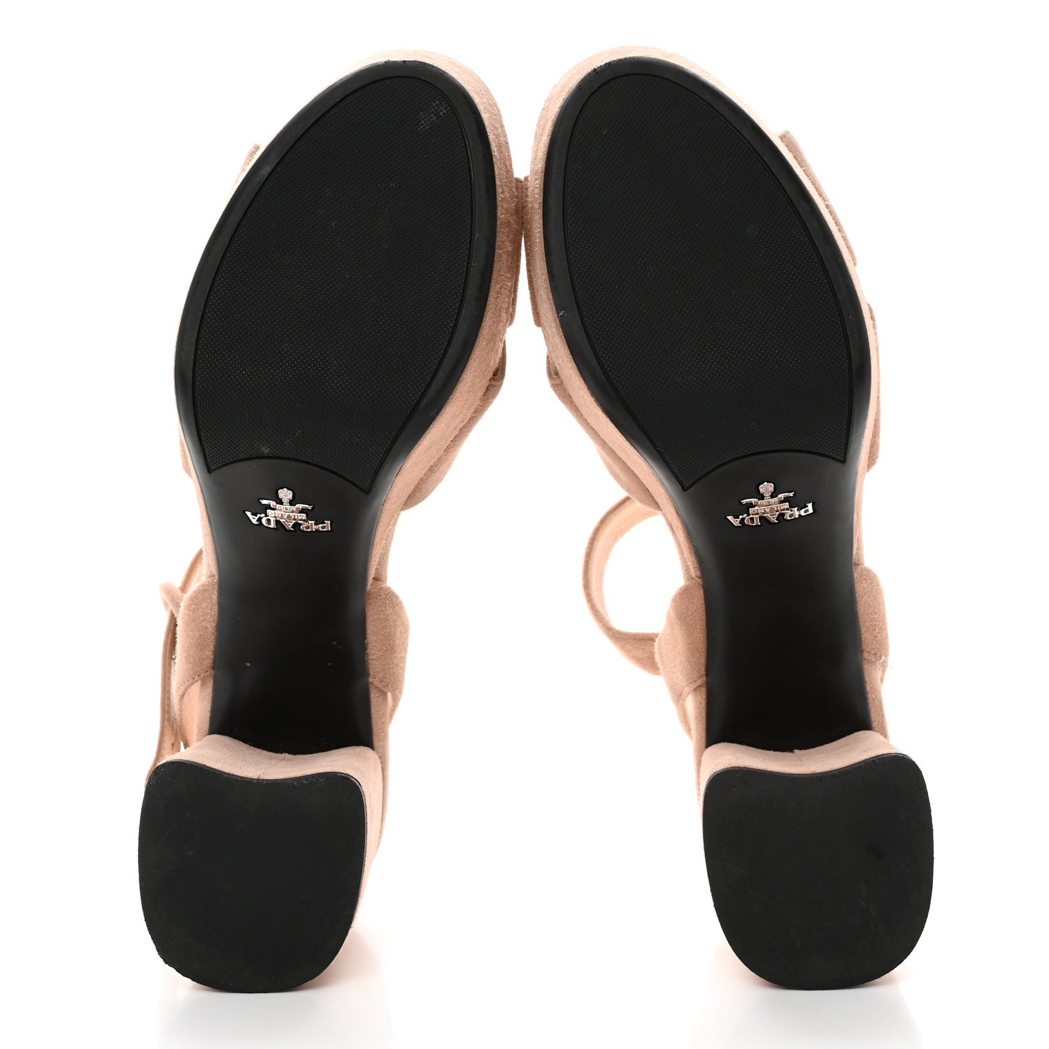 Prada Suede Crisscross Platform 20/65mm Sandals 37 Taupe 5 of 14