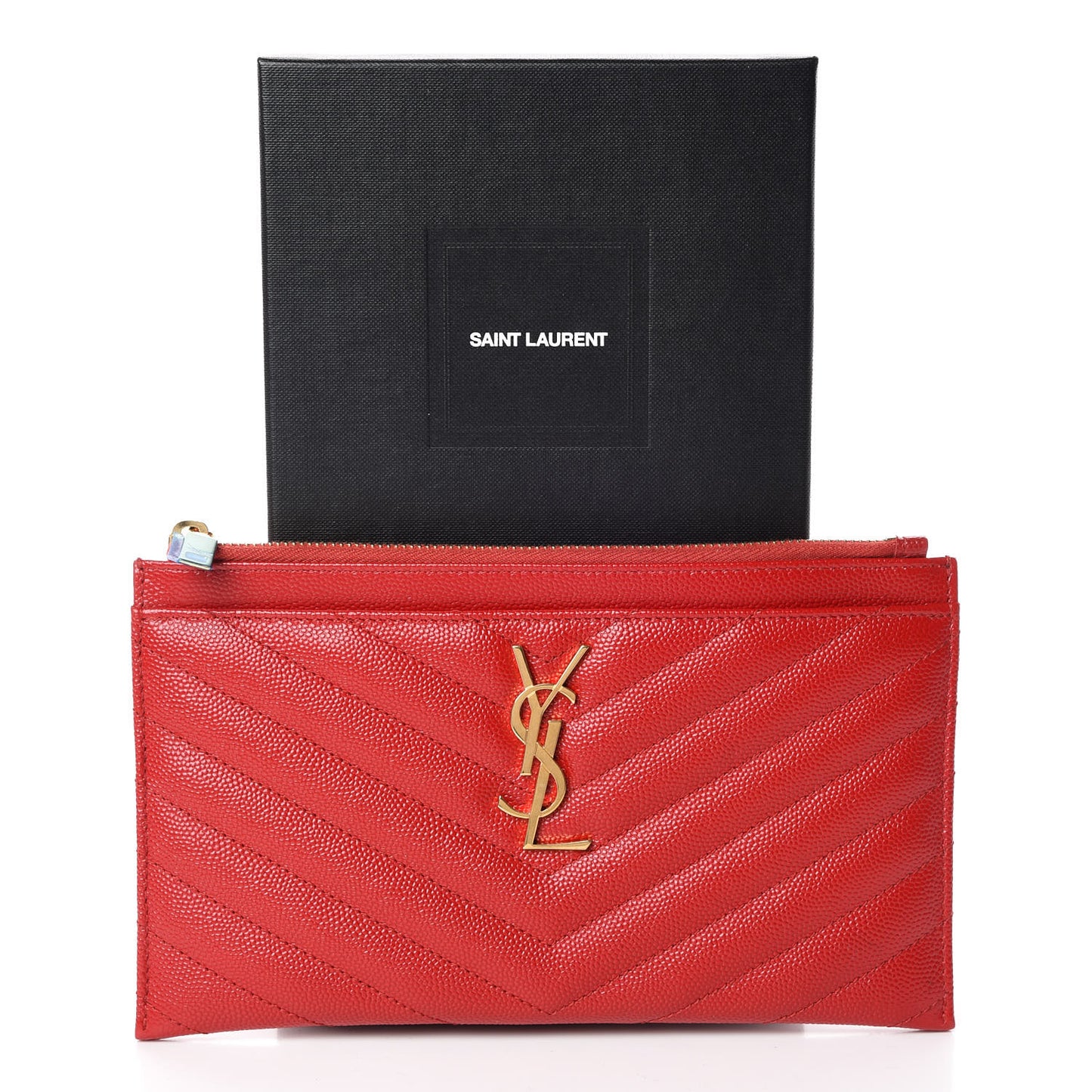 Grain De Poudre Chevron Monogram Bill Pouch Bandana Red