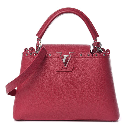 Louis Vuitton Taurillon Lace Croquets Capucines BB Groseille 1 of 9