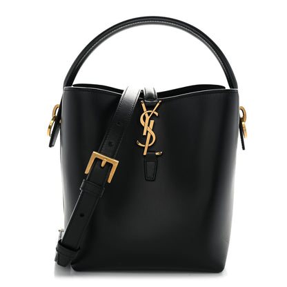Saint Laurent Shiny Calfskin Le 37 Small Bucket Bag Black 1 of 10