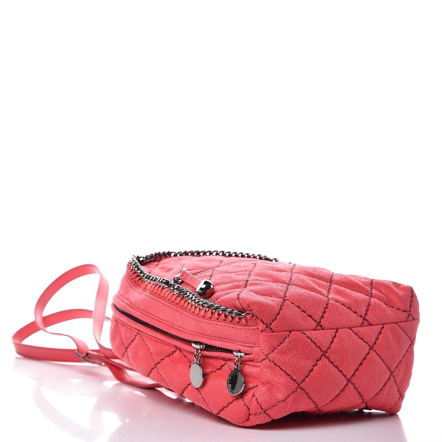 Stella McCartney Shaggy Deer Quilted Mini Falabella Backpack Pink Fluo 4 of 6